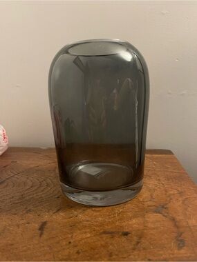 Smoked Glass Decorative Vase - Modern Home Accent